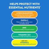 Gota de aceite omega-3 representando el ingrediente purificado de Ocuvite