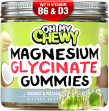 OH MY CHEWY envase frontal mostrando beneficios y formato práctico