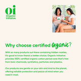 Etiqueta Oi con certificación GOTS demostrando algodón orgánico