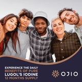 Empaque y etiqueta Ojio Lugol mostrando información del producto claramente