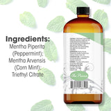 Ola Prima textura del aceite de menta mostrando pureza y brillo