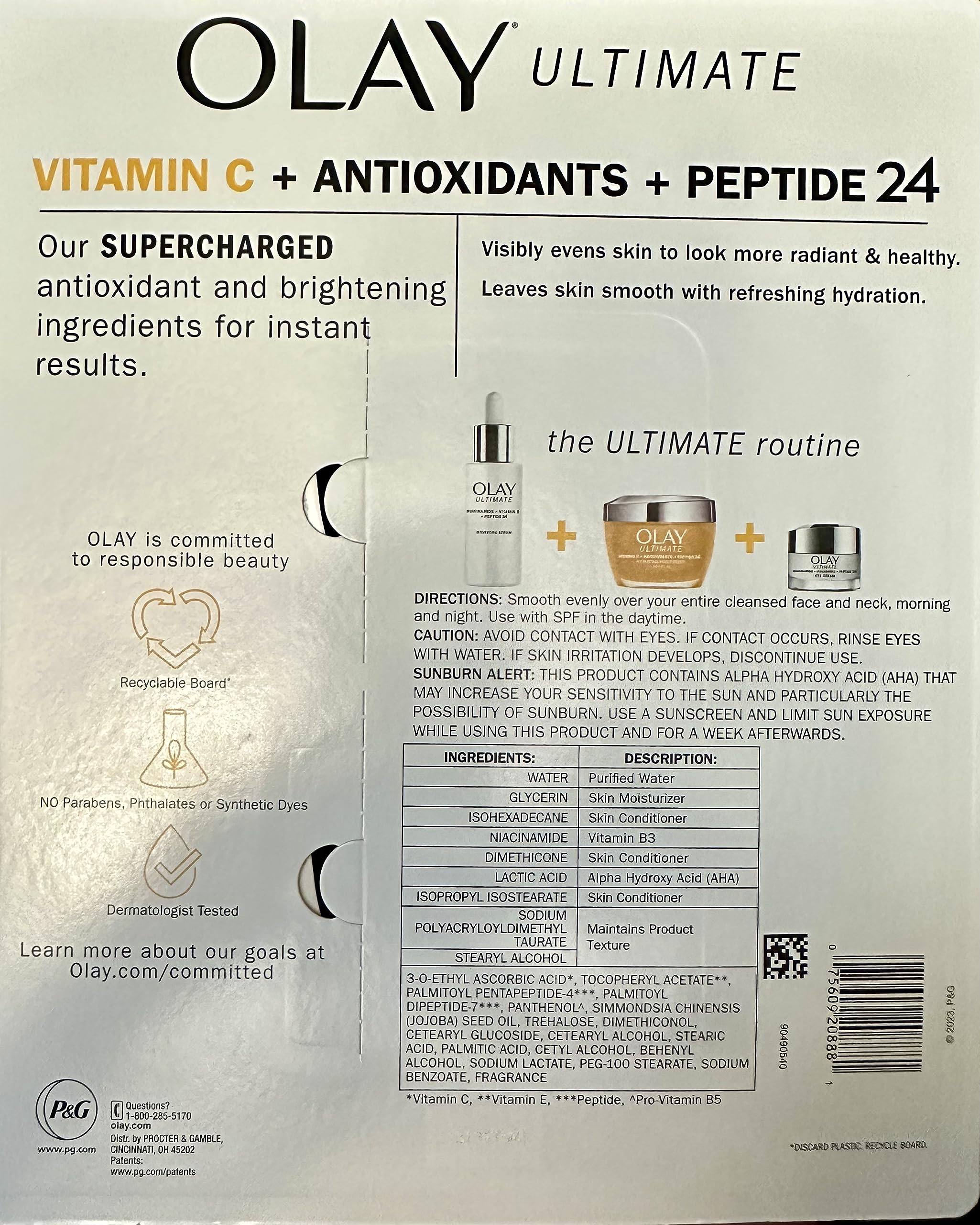 Olay textura en gotero demostrando absorción rápida y beneficio de luminosidad