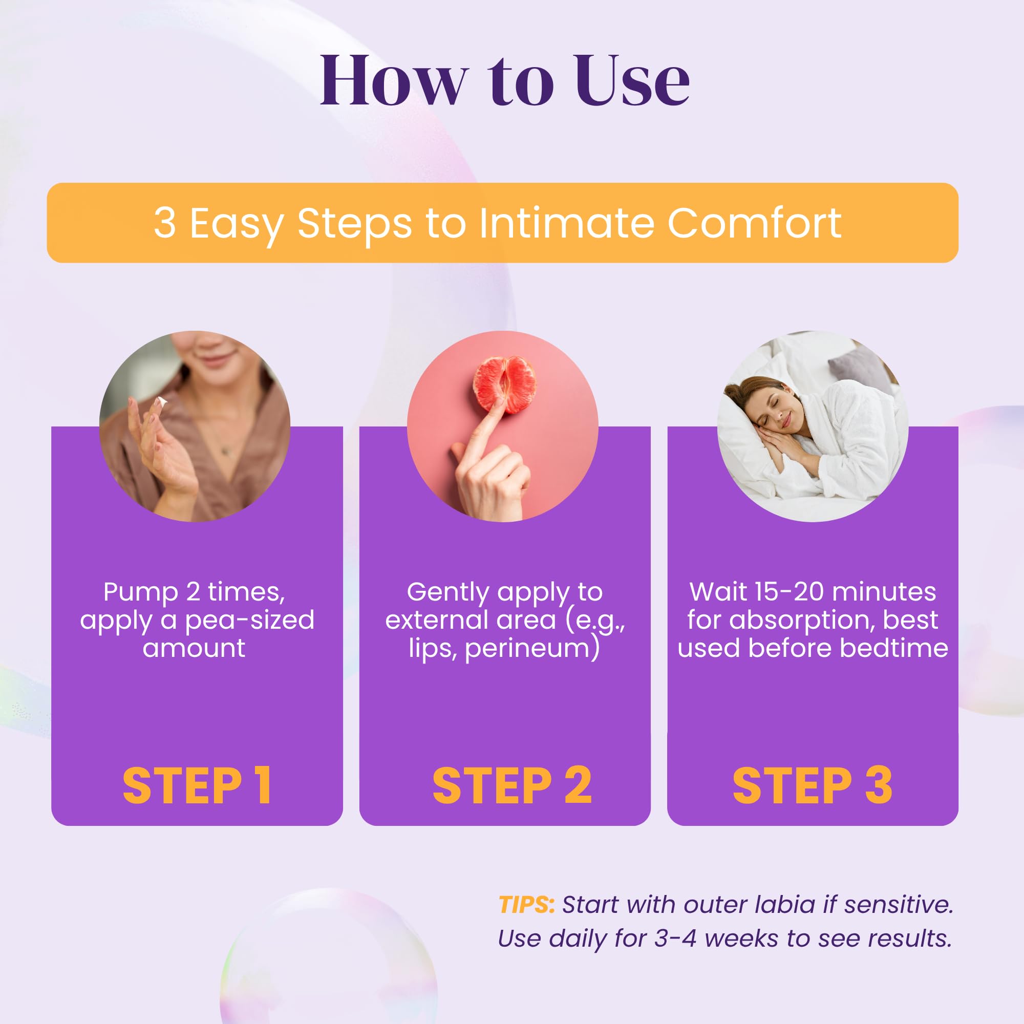 Olidiva etiqueta con instrucciones y beneficios para salud íntima