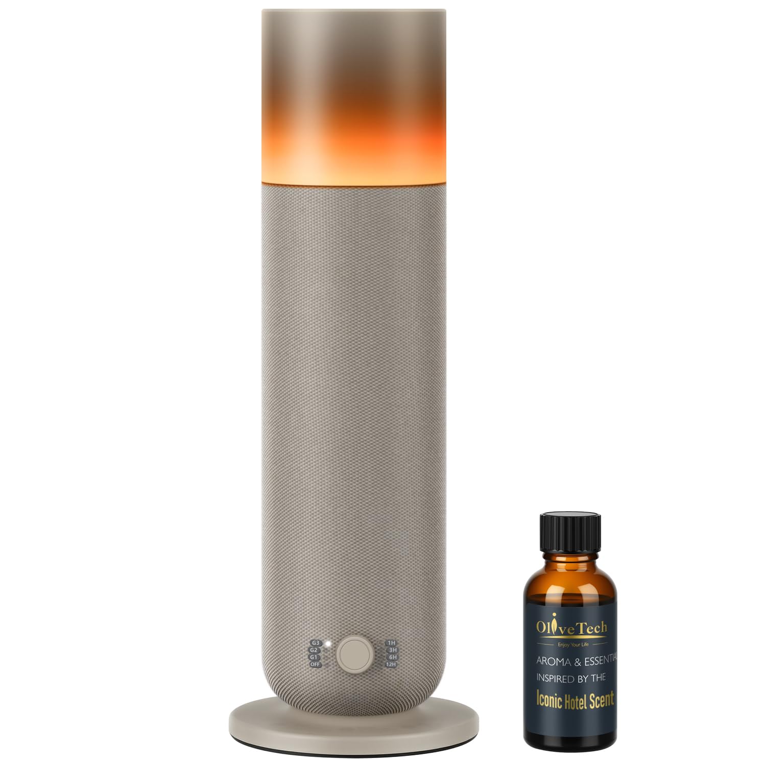 OliveTech difusor frontal elegante que mejora la decoración y ambienta espacios