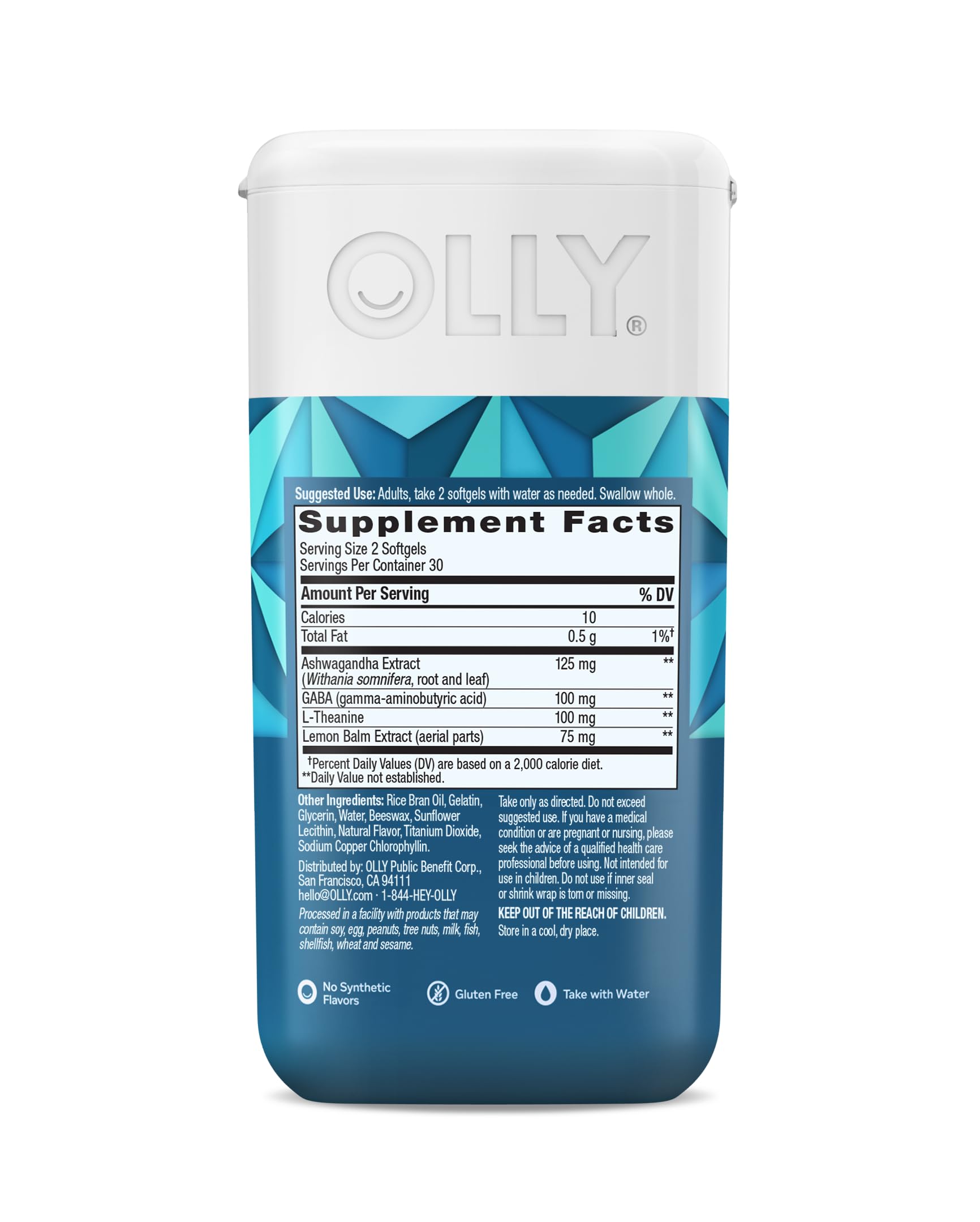 OLLY cápsula comparada con pastilla para visualizar tamaño práctico