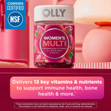 OLLY detalle de etiqueta con lista de vitaminas y beneficios visibles