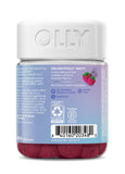 OLLY frasco lateral con cierre mostrando practicidad de transporte