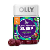 OLLY frente del empaque mostrando 40 gomitas y beneficio descanso