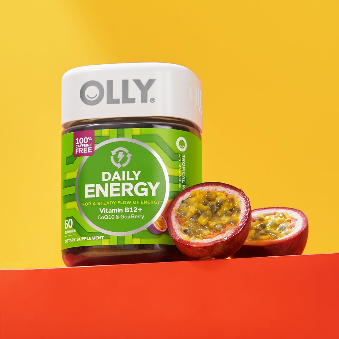 OLLY disposición de gomitas que evidencia cantidad del envase y duración
