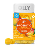 OLLY envase frontal de gomitas mango mostrando diseño y cuota de cultivos