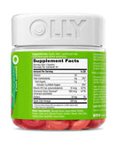OLLY bote abierto mostrando gomitas listas para consumo diario