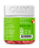 OLLY mano sosteniendo una gomita enfatizando facilidad de uso