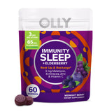 Frasco OLLY Immunity Sleep frontal mostrando diseño y cantidad 60 unidades