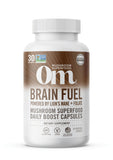 OM MUSHROOM SUPERFOOD envase frontal y claridad de marca, conveniencia diaria