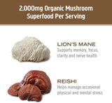 OM MUSHROOM SUPERFOOD cápsulas en escritorio, apoyo en jornadas laborales