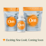 OM MUSHROOM SUPERFOOD textura del polvo de Chaga, ideal para mezclar fácilmente