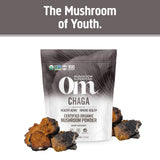 OM MUSHROOM SUPERFOOD polvo añadido a café caliente para bebida antioxidante