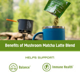 OM MUSHROOM SUPERFOOD lata abierta con interior y cantidad de servicio