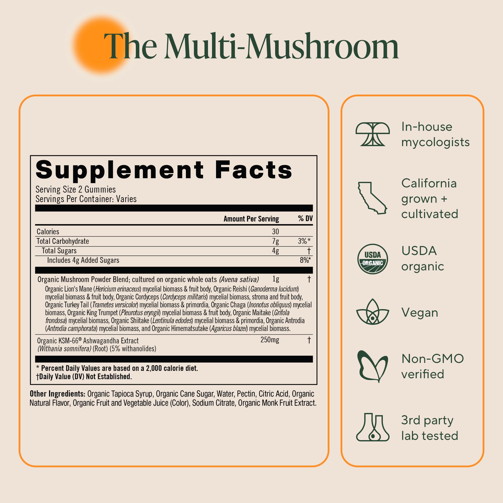 OM MUSHROOM SUPERFOOD gomitas en mesa familiar ilustrando uso cotidiano