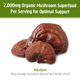 OM MUSHROOM SUPERFOOD polvo añadido a un café para relajación