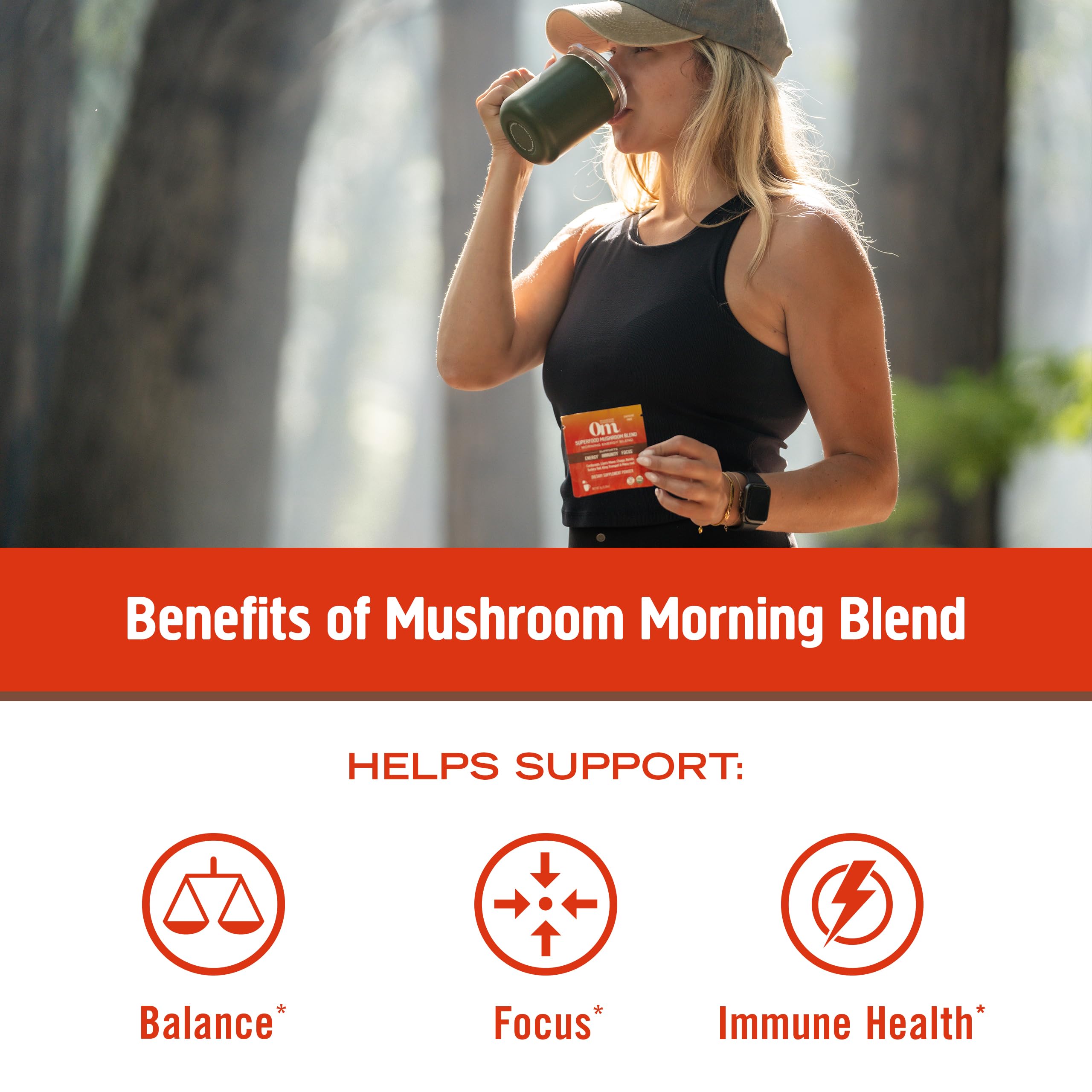OM MUSHROOM SUPERFOOD textura del polvo para apreciar pureza y calidad