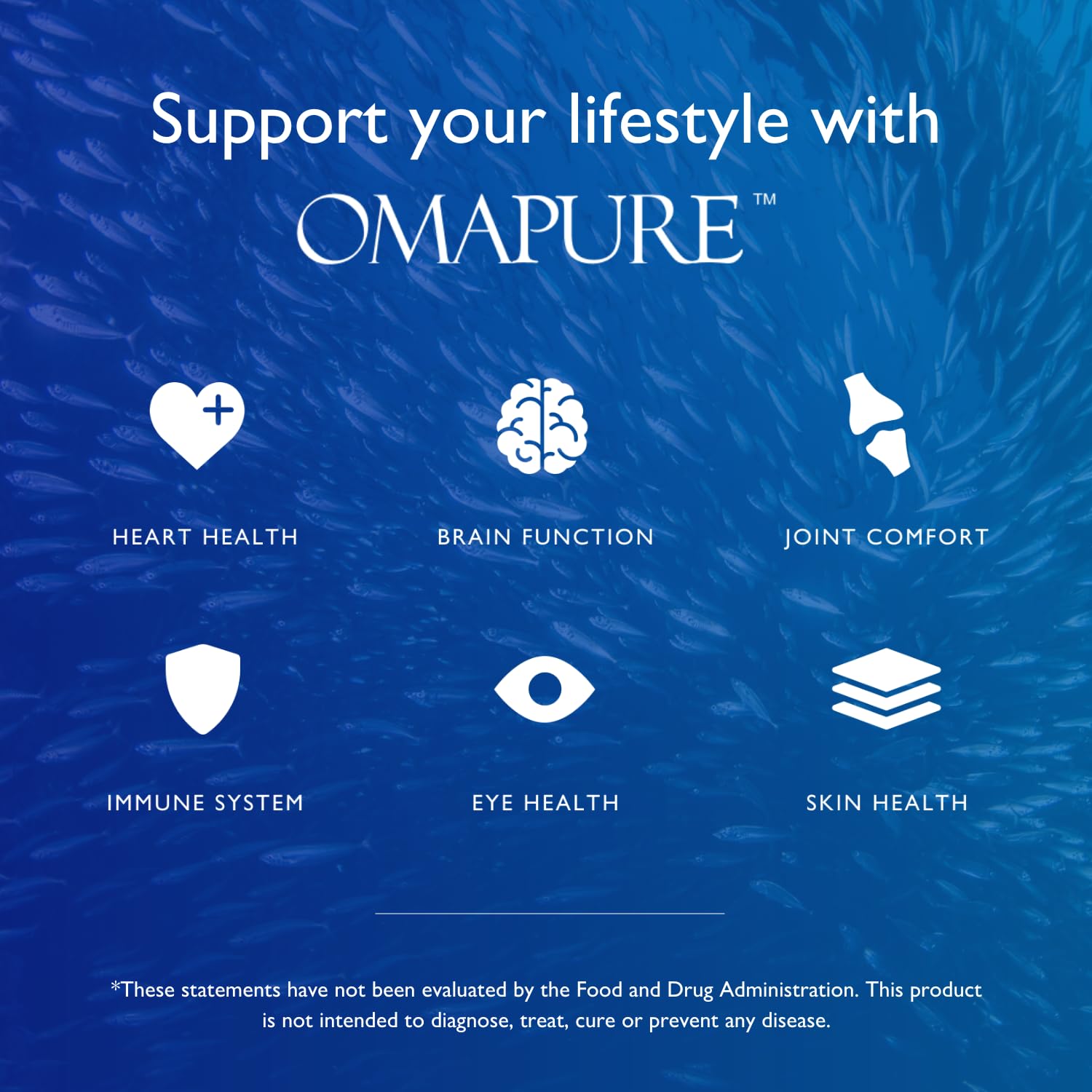 OMAPURE frasco en cocina junto a comida, muestra integración diaria