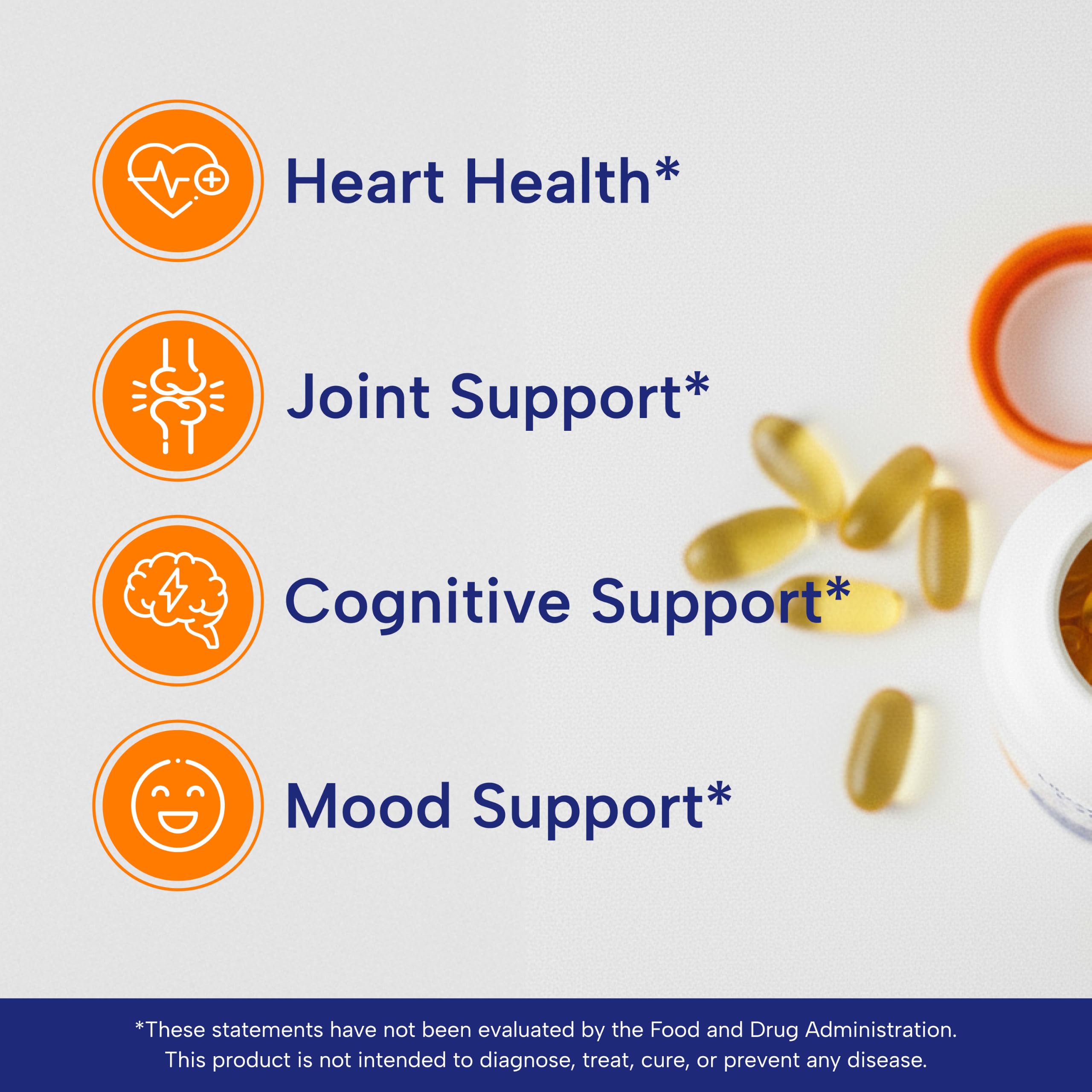 OmegaVia softgels en mano para comparar tamaño y facilidad de uso