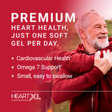 OmegaXL HeartXL cápsulas blandas detalle, fácil de tragar y absorción eficiente