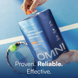 OMNI Creatine etiqueta con información de ingredientes y calidad verificada