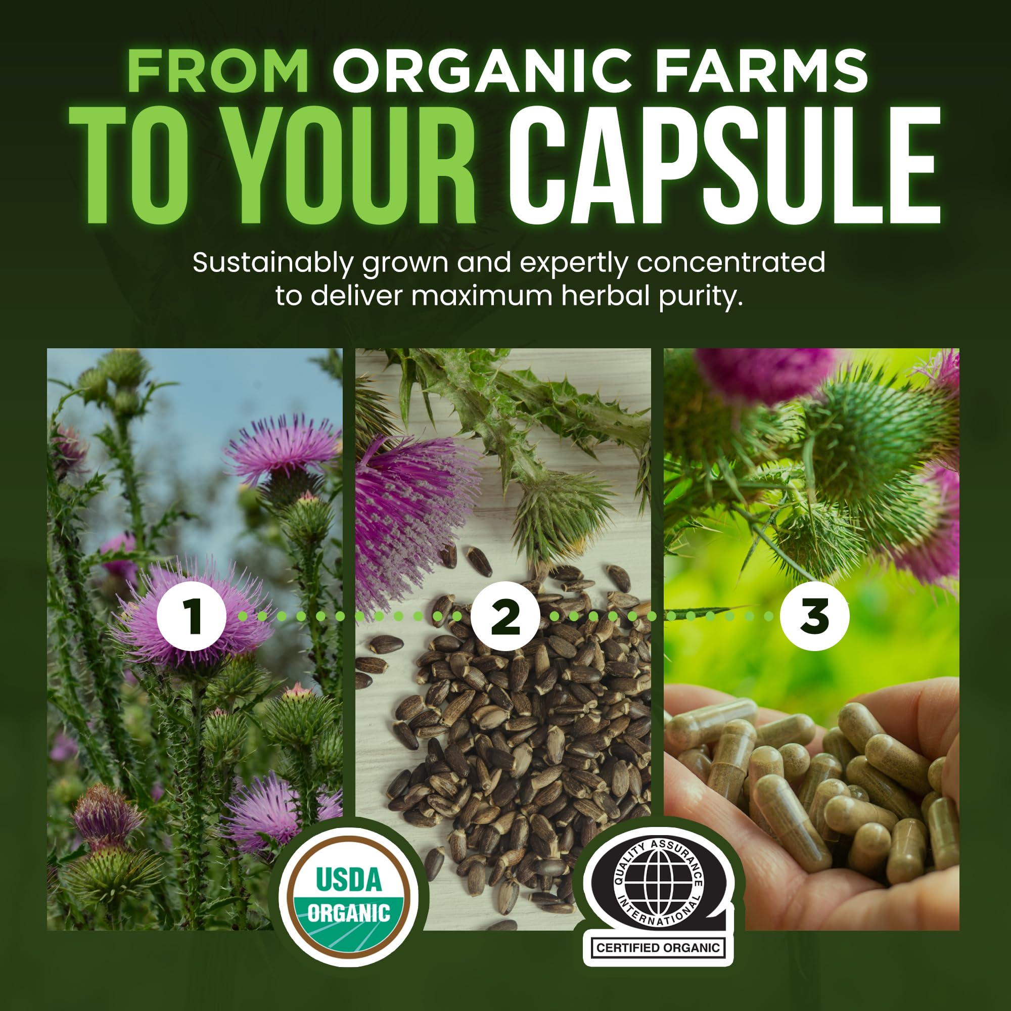 OmniBiotics etiqueta con certificaciones orgánicas y control de calidad