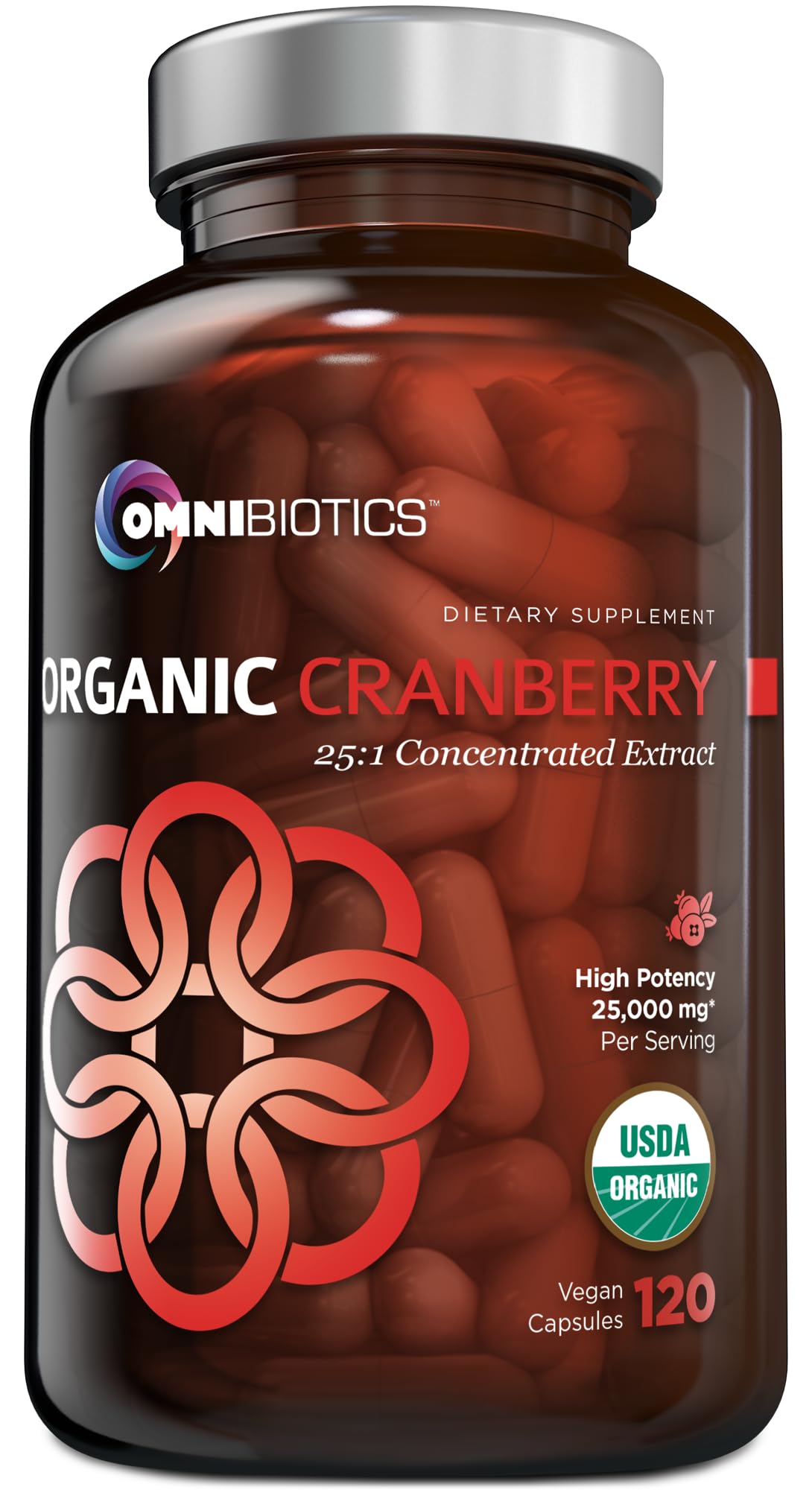 OmniBiotics frontal del envase mostrando diseño y cantidad 120 cápsulas