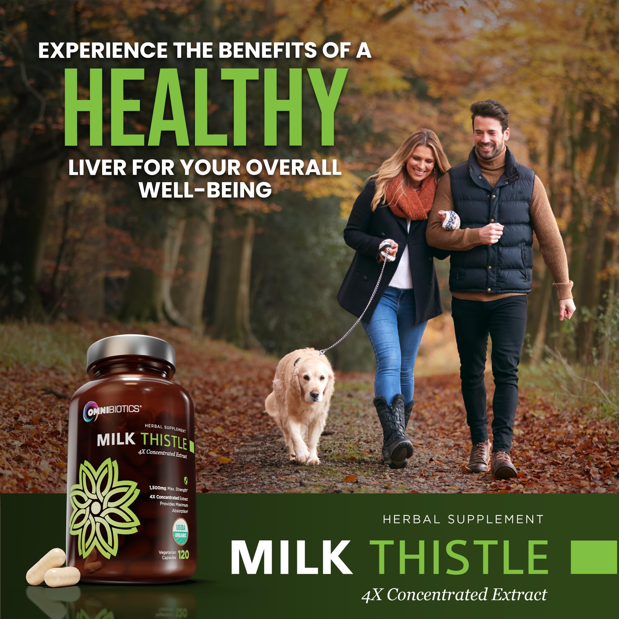 OmniBiotics semillas y hojas para indicar origen orgánico natural