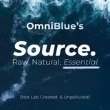 OmniBlue etiqueta en detalle, informa sobre ingredientes y origen marino