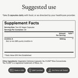 OMRE etiqueta con lista de ingredientes y garantía de calidad