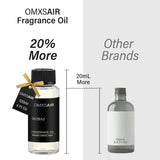 omxsair etiqueta nanotech detalle que resalta fórmula segura y certificada