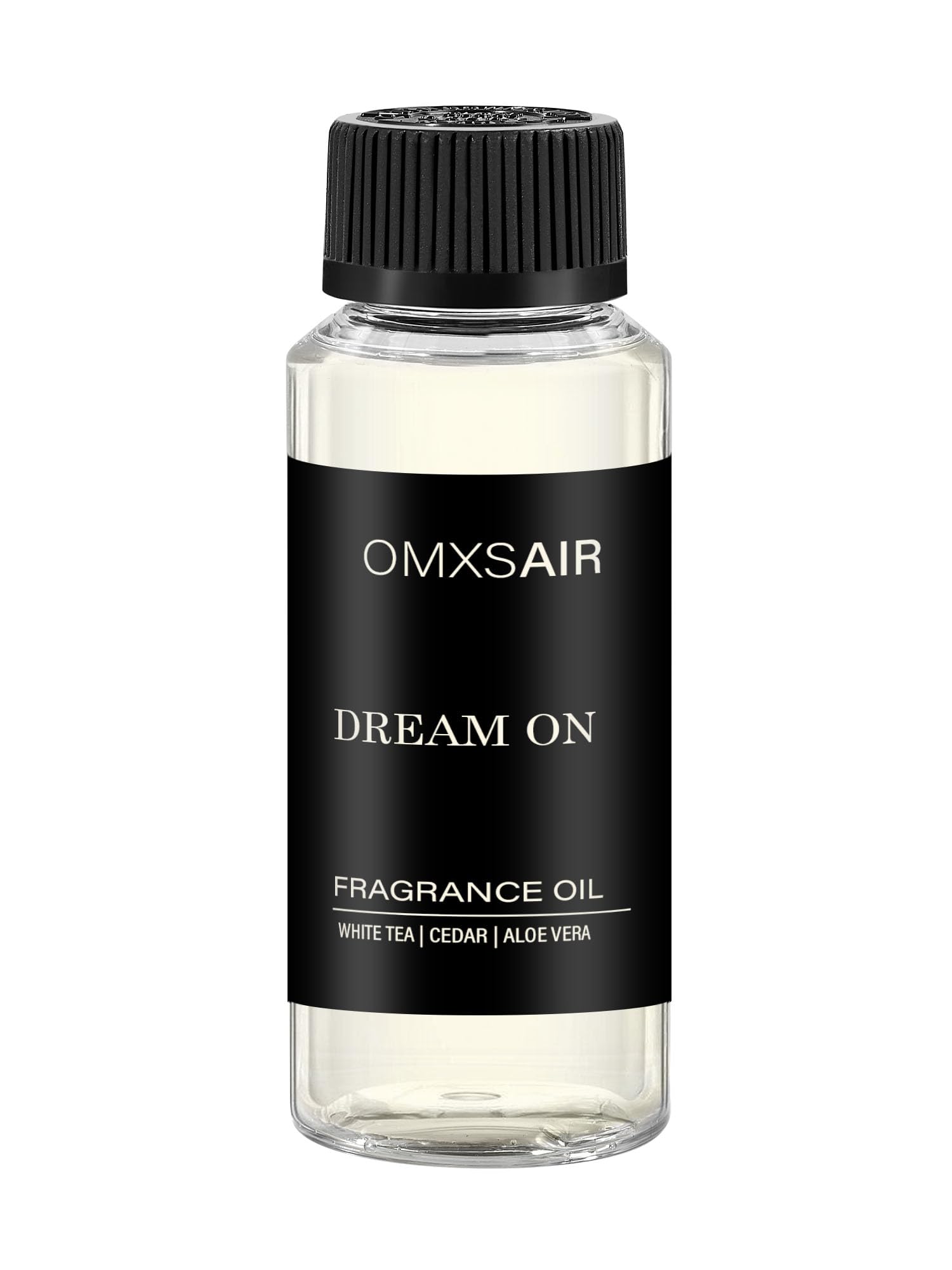 omxsair frasco frontal mostrando diseño y beneficio de elegancia
