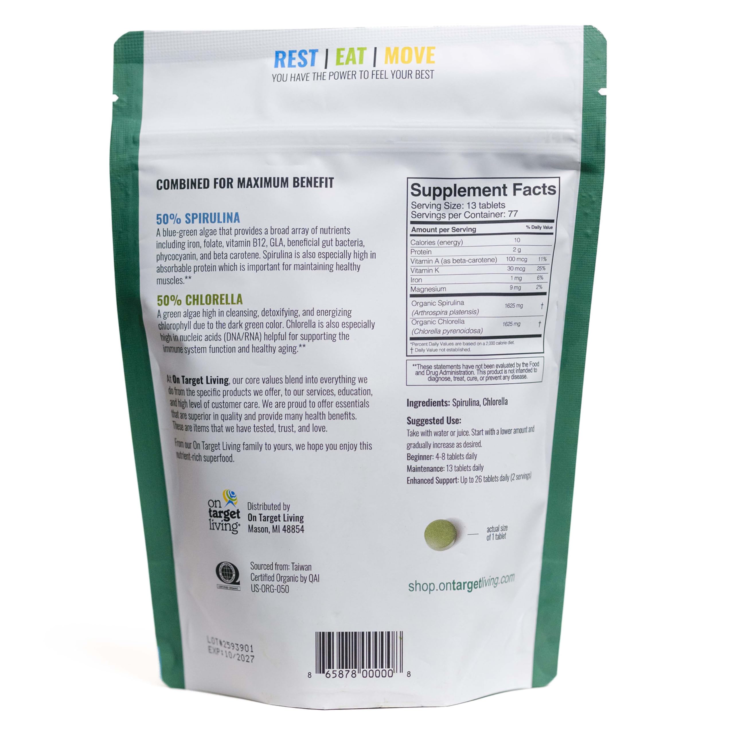 On Target Living ingredientes crudos representando origen y calidad del cultivo