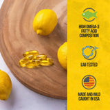 On Target Living gota de aceite que destaca la pureza y conservación de nutrientes