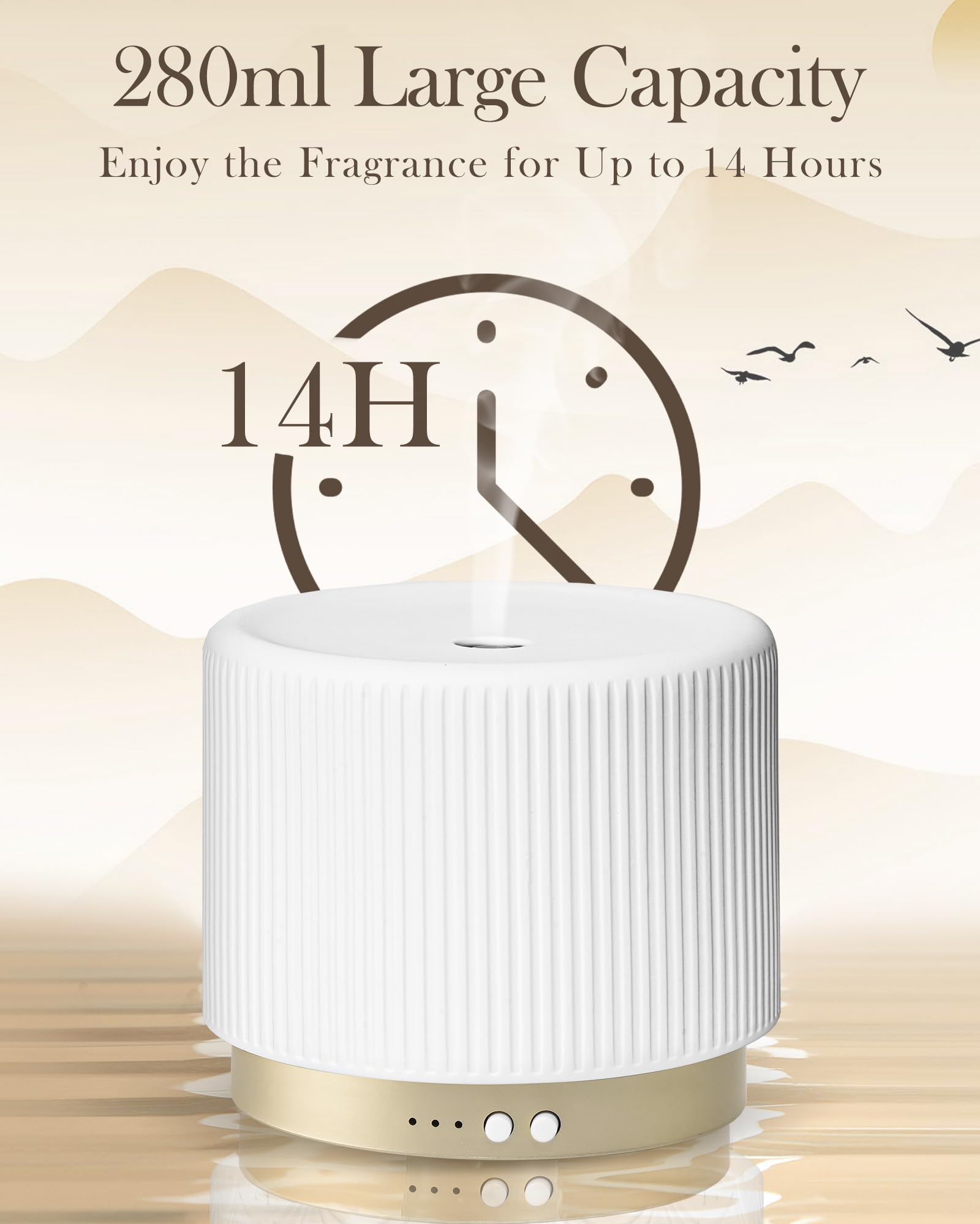 Onaboviva luz nocturna con base dorada para ambiente cálido