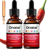 Frasco ONAISÉ cayenne pepper drops vista frontal mostrando diseño y marca