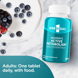 One A Day frasco en mano para comparar tamaño, ideal para llevar en viajes y rutina
