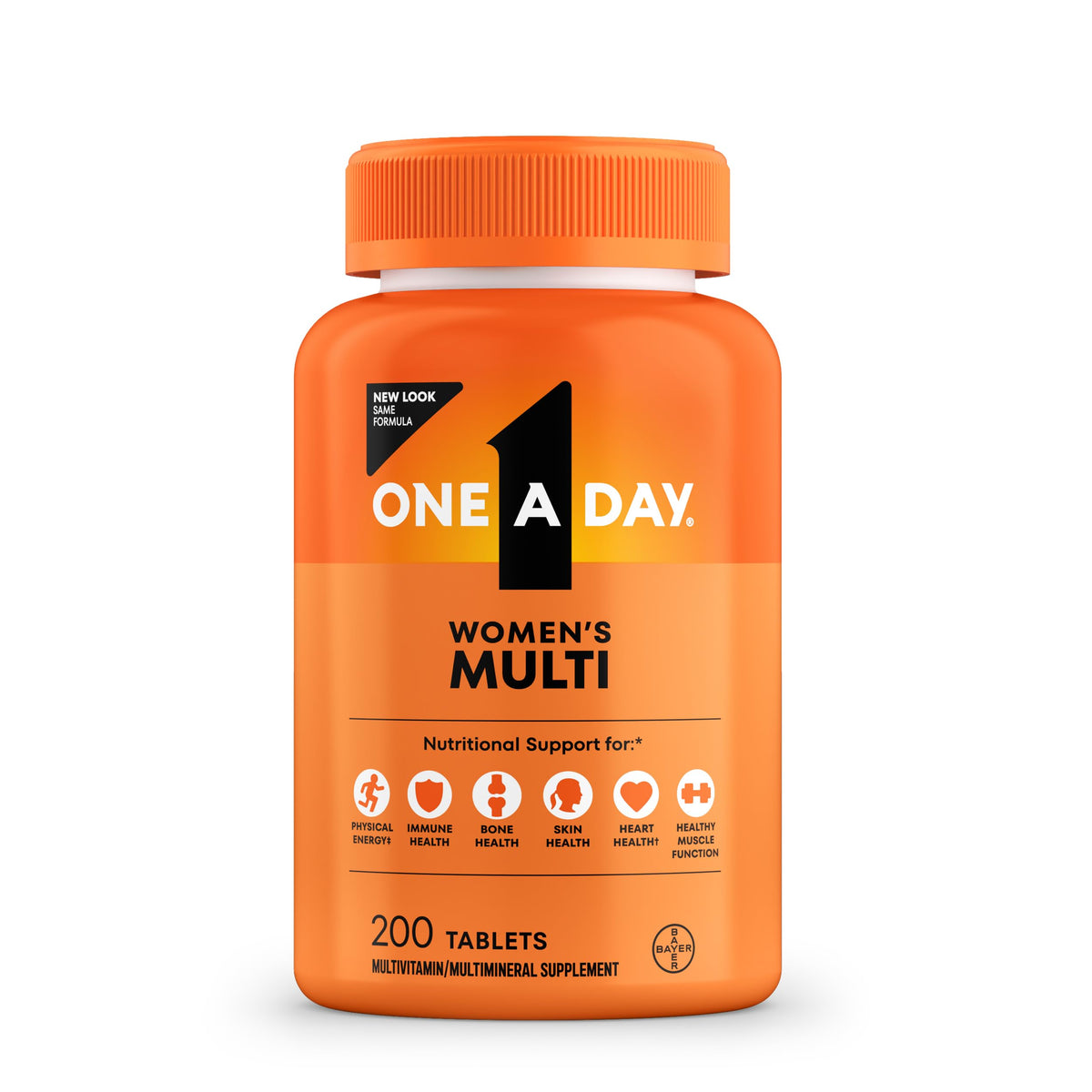 ONE A DAY frontal del empaque mostrando la presentación y beneficios