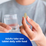 One A Day frasco abierto con 30 tabletas visible, mostrando la cantidad por envase