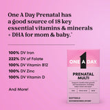 ONE A DAY etiqueta nutricional legible con listado de 19 nutrientes