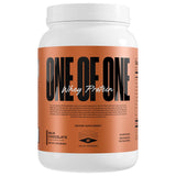 ONE OF ONE envase frontal chocolate con beneficio recuperación muscular