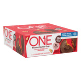ONE barra frontal mostrando empaque y sabor peanut butter cup, ideal como snack proteico