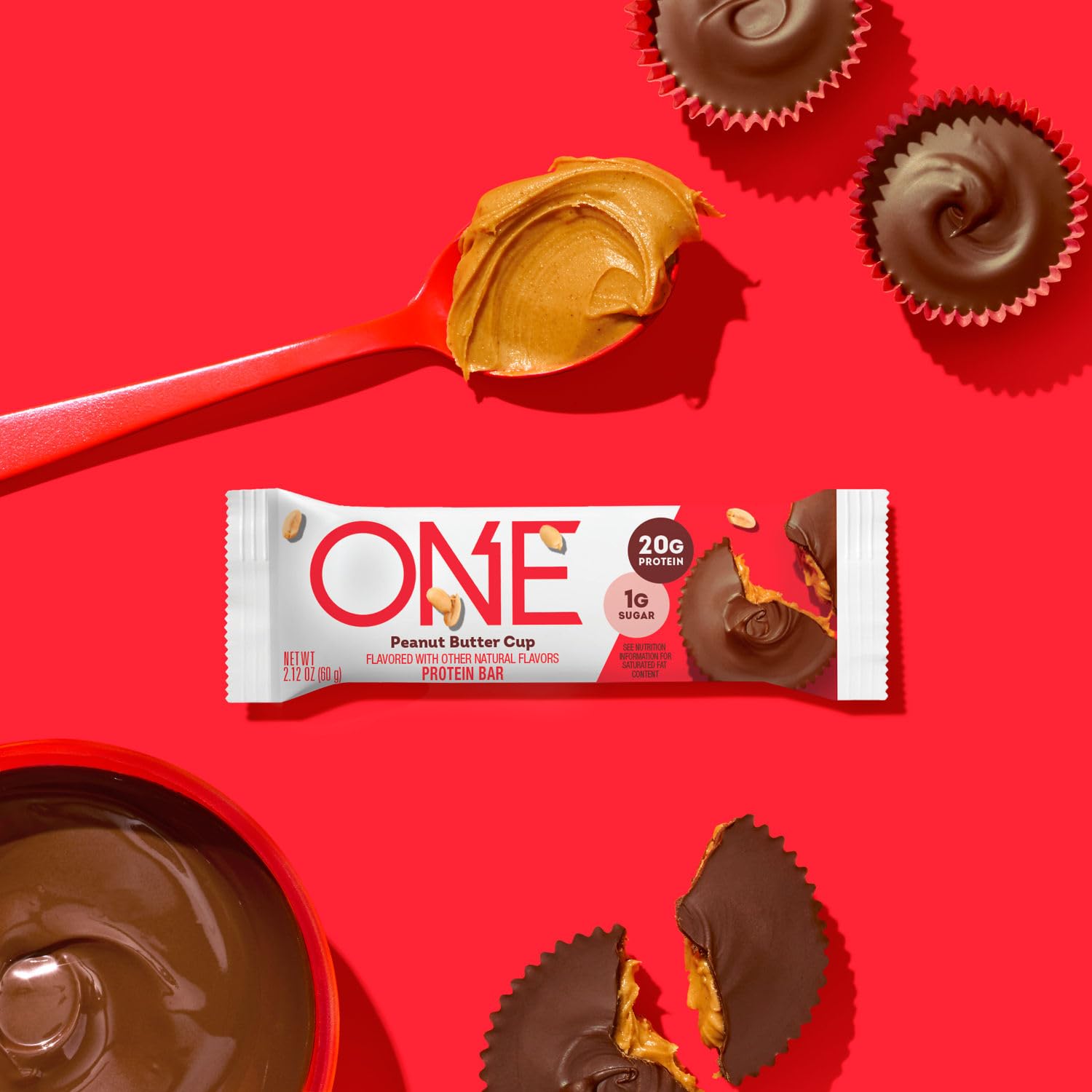 ONE primer plano de textura con chocolate y mantequilla de cacahuate, apetece y satisface