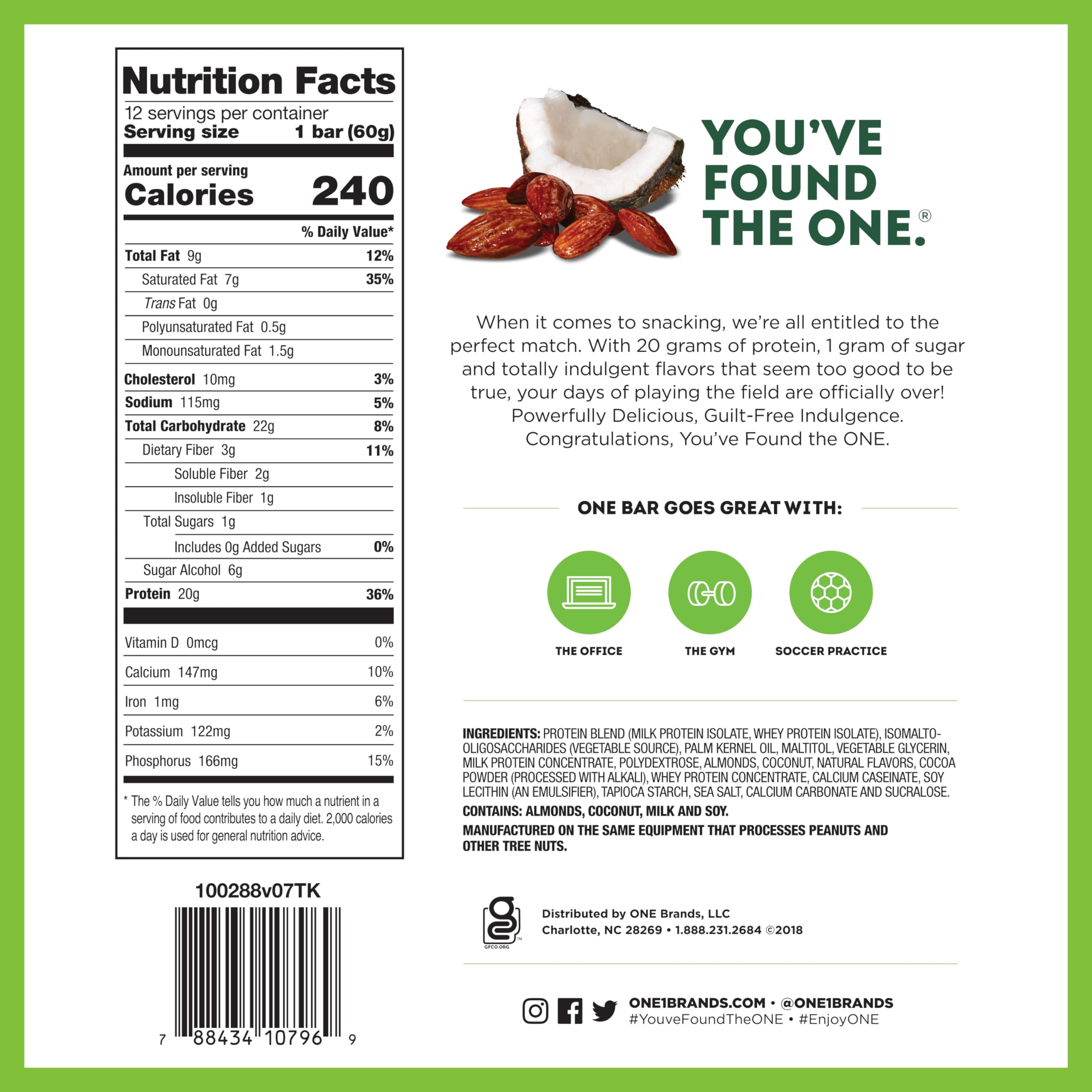 ONE primer plano de ingredientes clave resaltando sabor y proteína