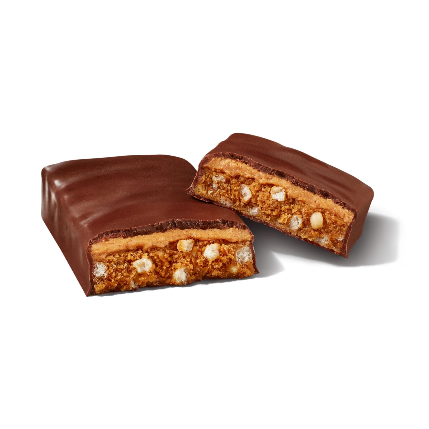 ONE Reese's primer plano de capas y textura que resaltan sabor y saciedad