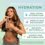 One Sol bebida preparada en vaso frío, hidratación refrescante tras ejercicio